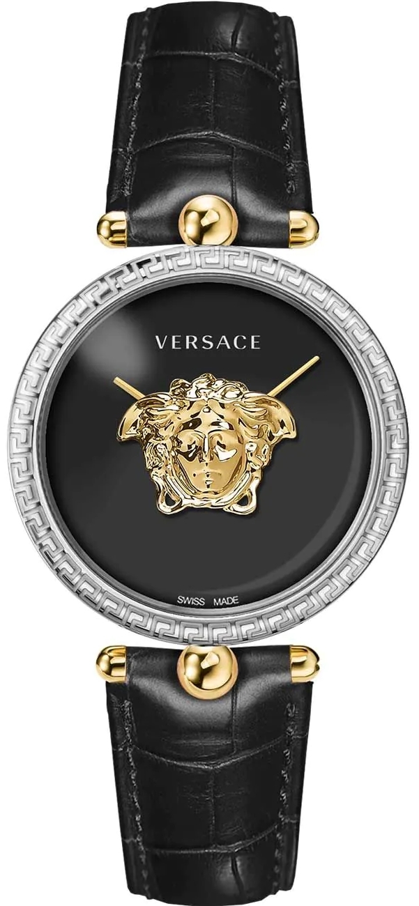 Versace Damklocka VECO02422 Palazzo Svart/Läder Ø39 mm - Versace