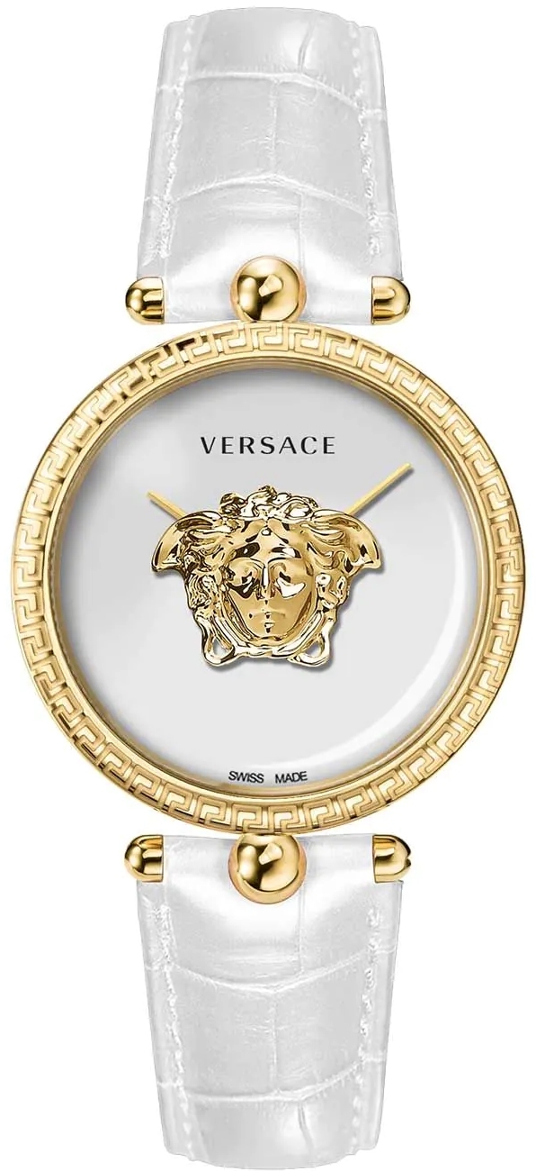 Versace Damklocka VECO02822 Palazzo Vit/Läder Ø39 mm - Versace