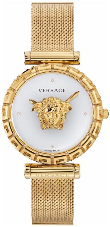 Versace Damklocka VEDV01419 Palazzo Empire Vit/Gulguldtonat stål