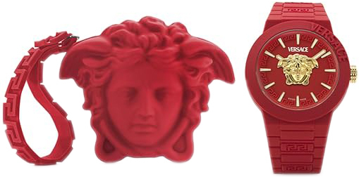 Versace Herrklocka VEEFA0124 V Pop R&ouml;d/Gummi &Oslash;43 mm