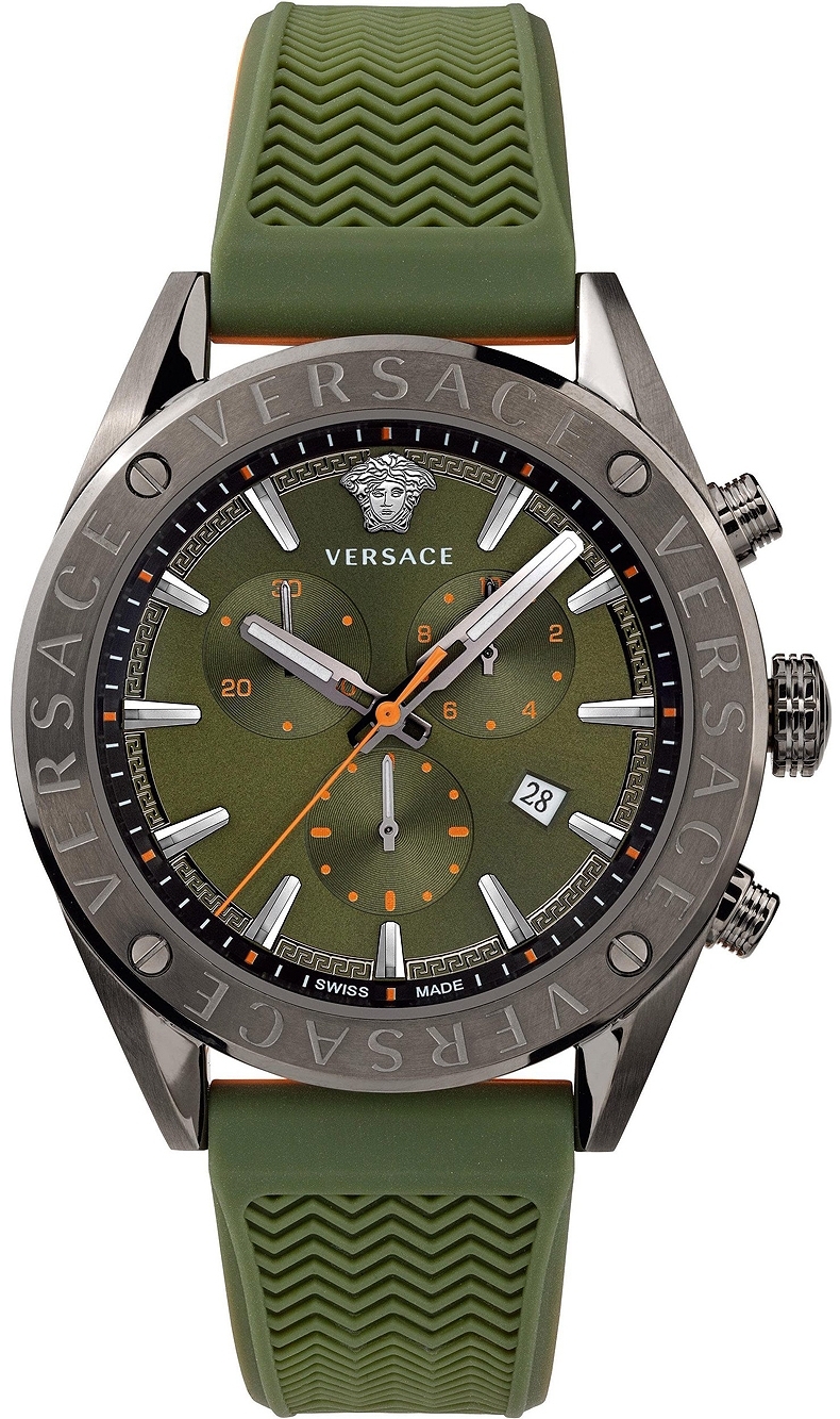 Versace Herrklocka VEHB00319 V Chrono Grön/Plast Ø45 mm - Versace