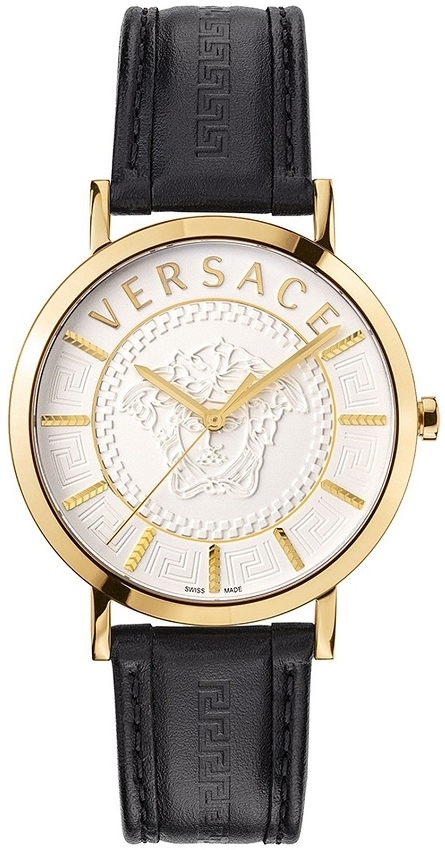 Versace Herrklocka VEJ400221 V Icon Silverfärgad/Läder Ø41 mm - Versace