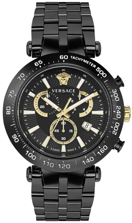 Versace Herrklocka VEJB00722 V Race Svart/Stål Ø46 mm - Versace