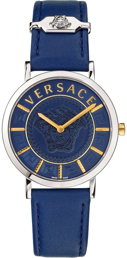 Versace Damklocka VEK400121 Blå/Läder Ø36 mm - Versace