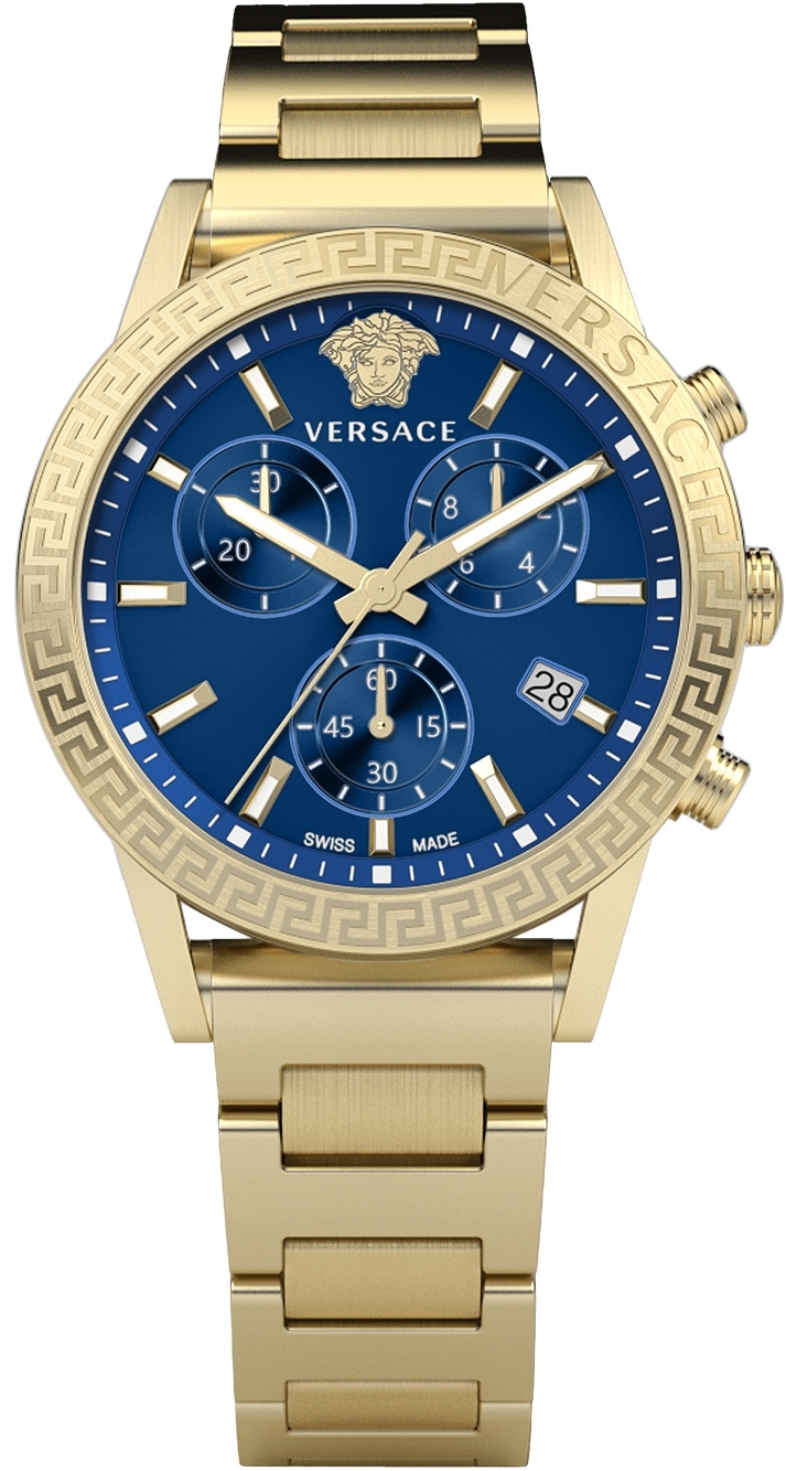 Versace Damklocka VEKB00722 Sport Tech Blå/Gulguldtonat stål Ø40 mm - Versace