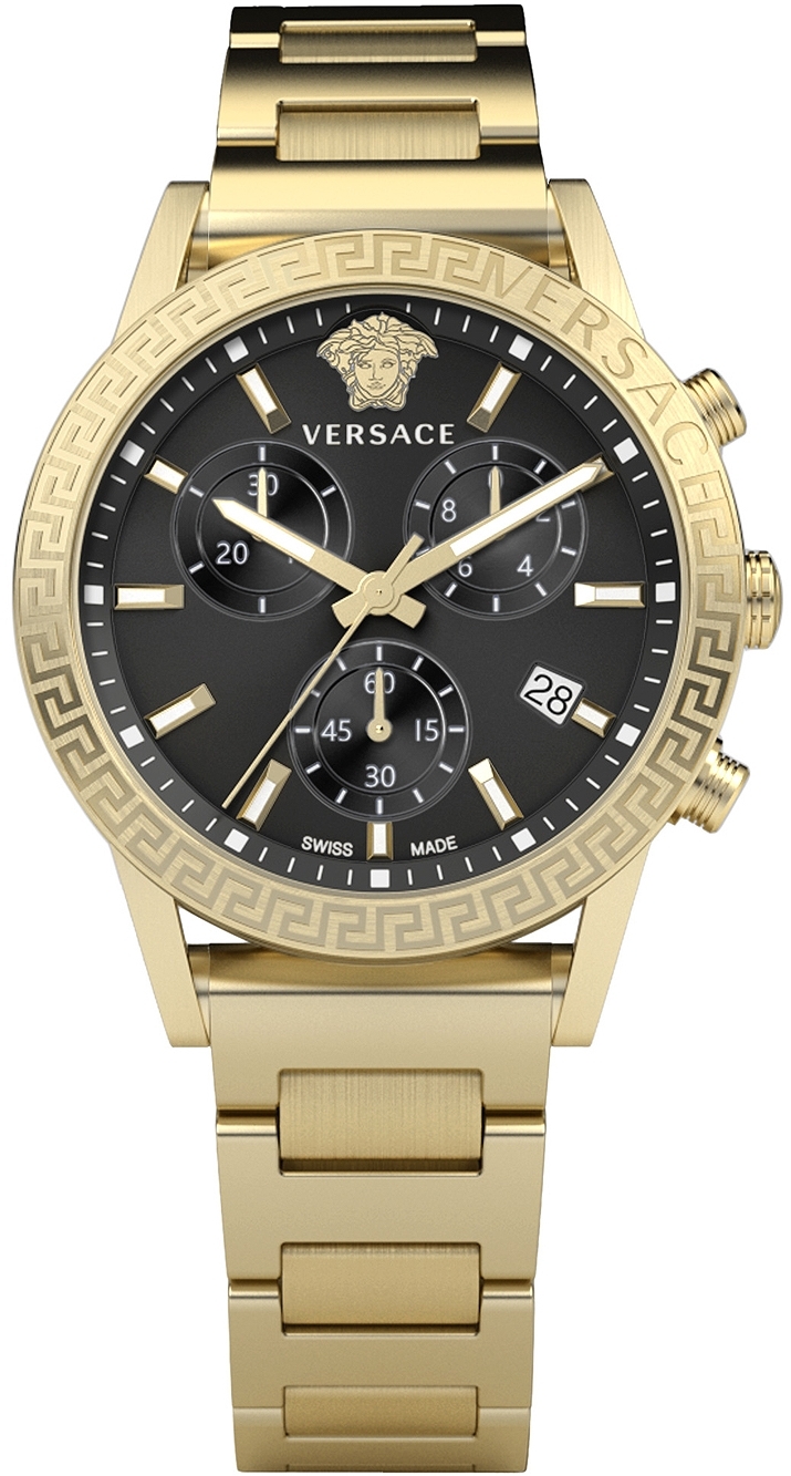 Versace Damklocka VEKB00822 Sport Tech Svart/Gulguldtonat stål Ø40 - Versace