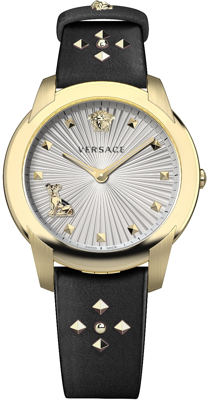 Versace Damklocka VELR01119 Audrey Silverfärgad/Läder Ø38 mm - Versace