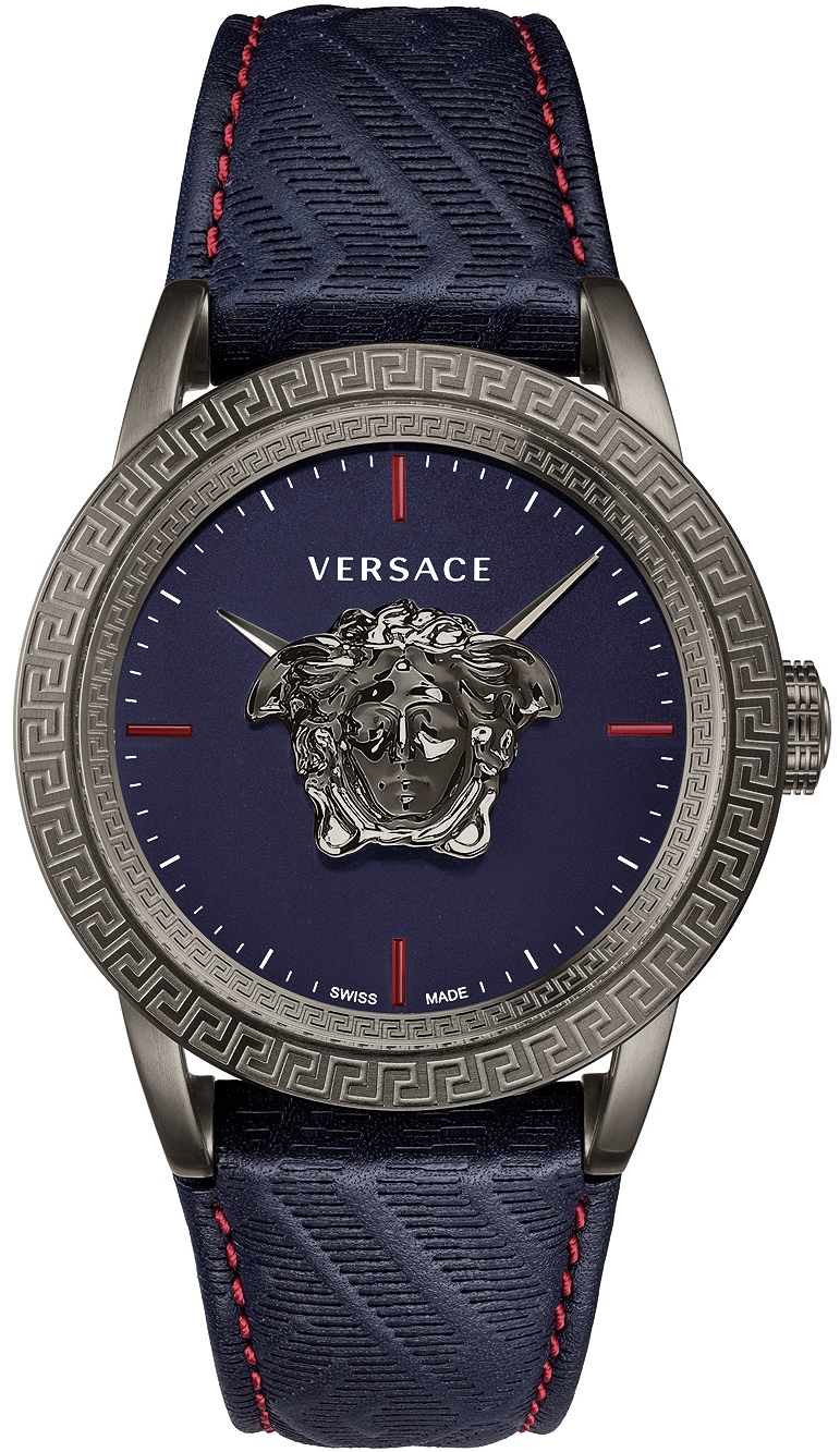 Versace Herrklocka VERD00118 Palazzo 43mm Blå/Läder Ø43 mm - Versace