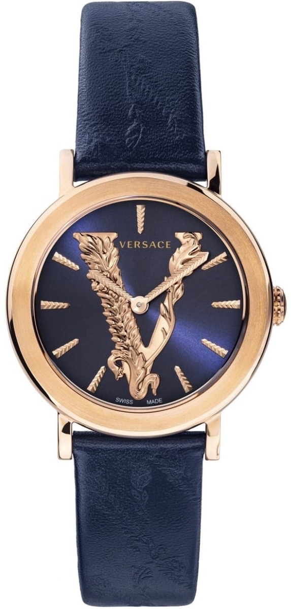 Versace Damklocka VERI00420 Virtus Blå/Läder Ø36 mm - Versace