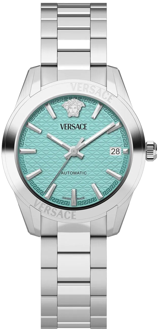 Versace Damklocka VESCA0324 Greca Classic Turkos/Stål Ø35 mm