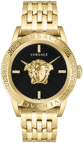 Versace Herrklocka VESN00922 V Code Svart/Gulguldtonat stål Ø43 mm - Versace