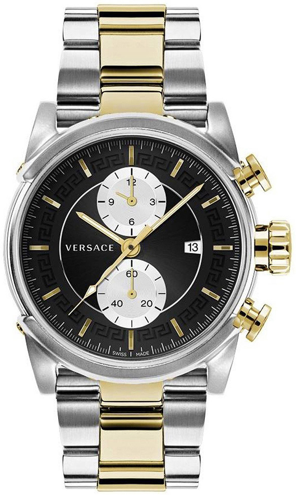 Versace Herrklocka VEV400519 Urban Svart/Gulguldtonat stål Ø44 mm - Versace