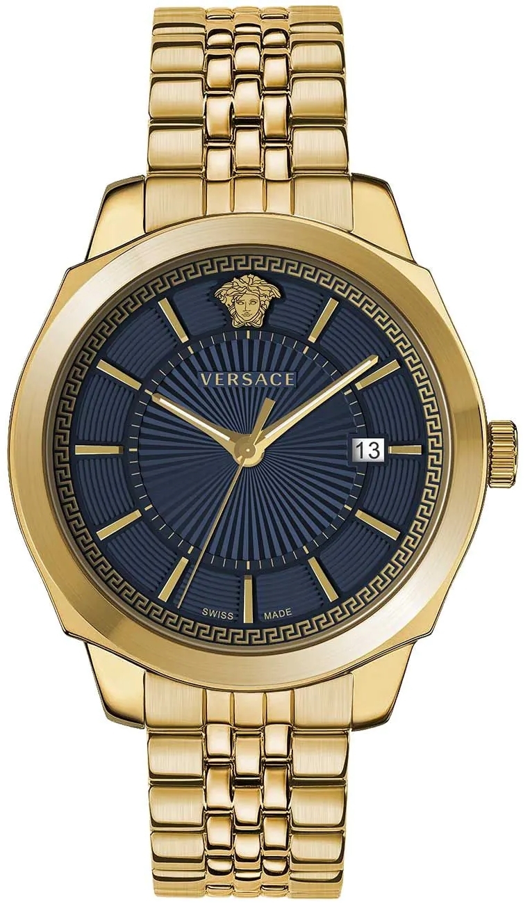 Versace Herrklocka VEV901423 Icon Classic Svart/Guldtonat stål Ø42 - Versace
