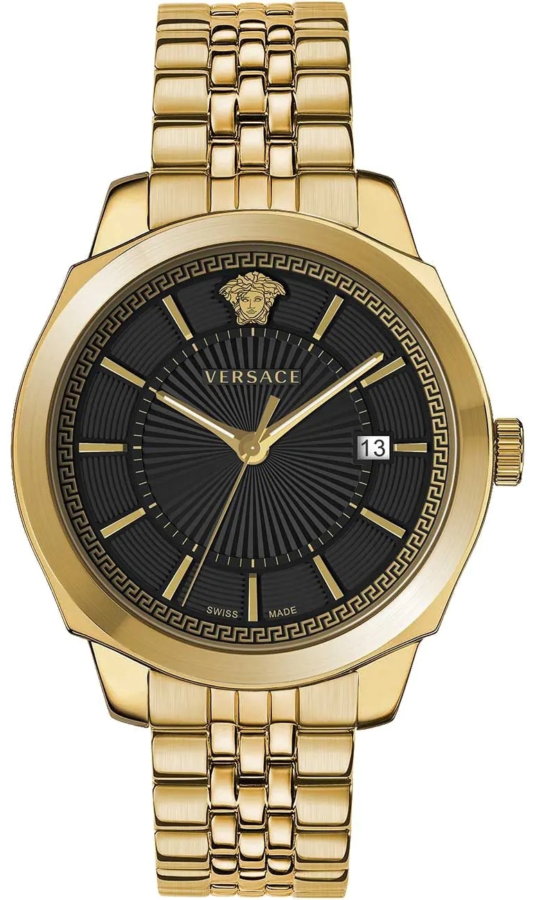 Versace Herrklocka VEV901723 Icon Classic Svart/Guldtonat stål Ø42 - Versace