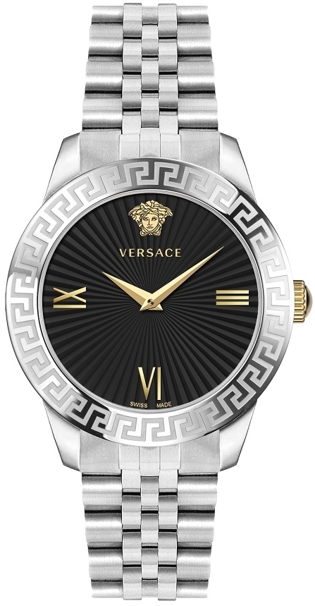 Versace Damklocka VEVC00419 Greca Svart/Stål Ø39 mm - Versace