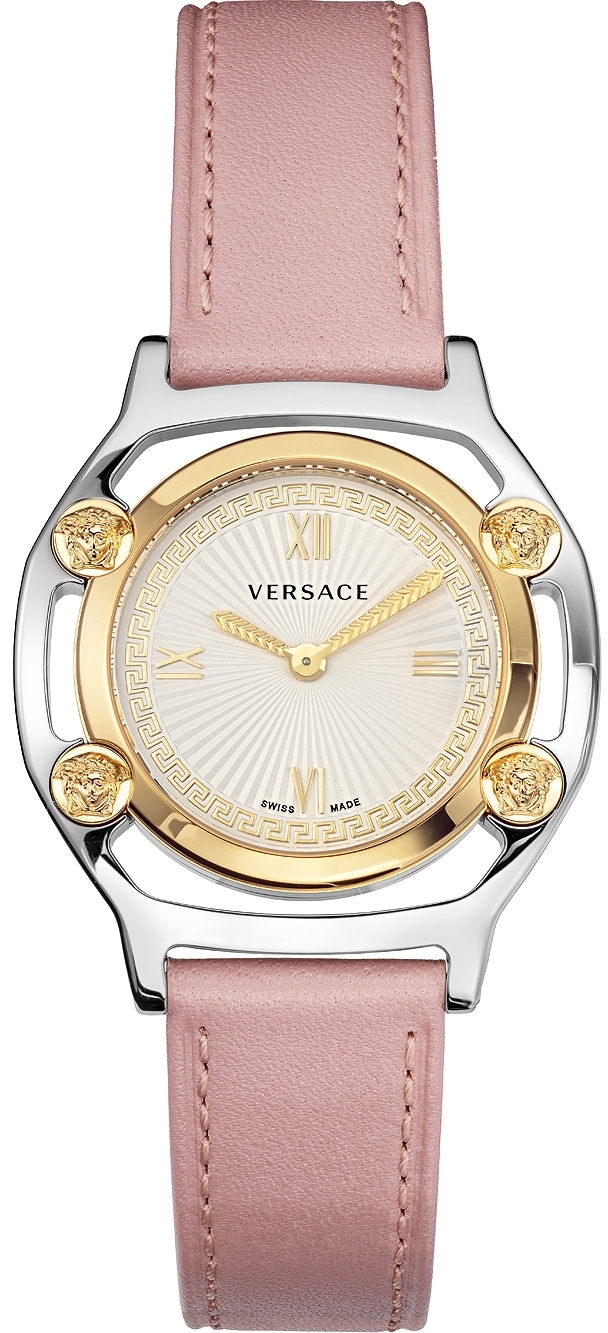 Versace Damklocka VEVF00220 Medusa Silverfärgad/Läder Ø36 mm - Versace