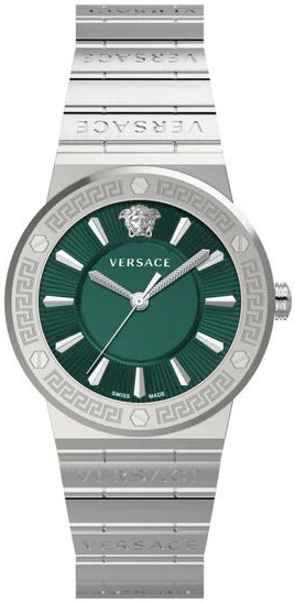Versace Damklocka VEVH00920 Greca Grön/Stål Ø38 mm - Versace