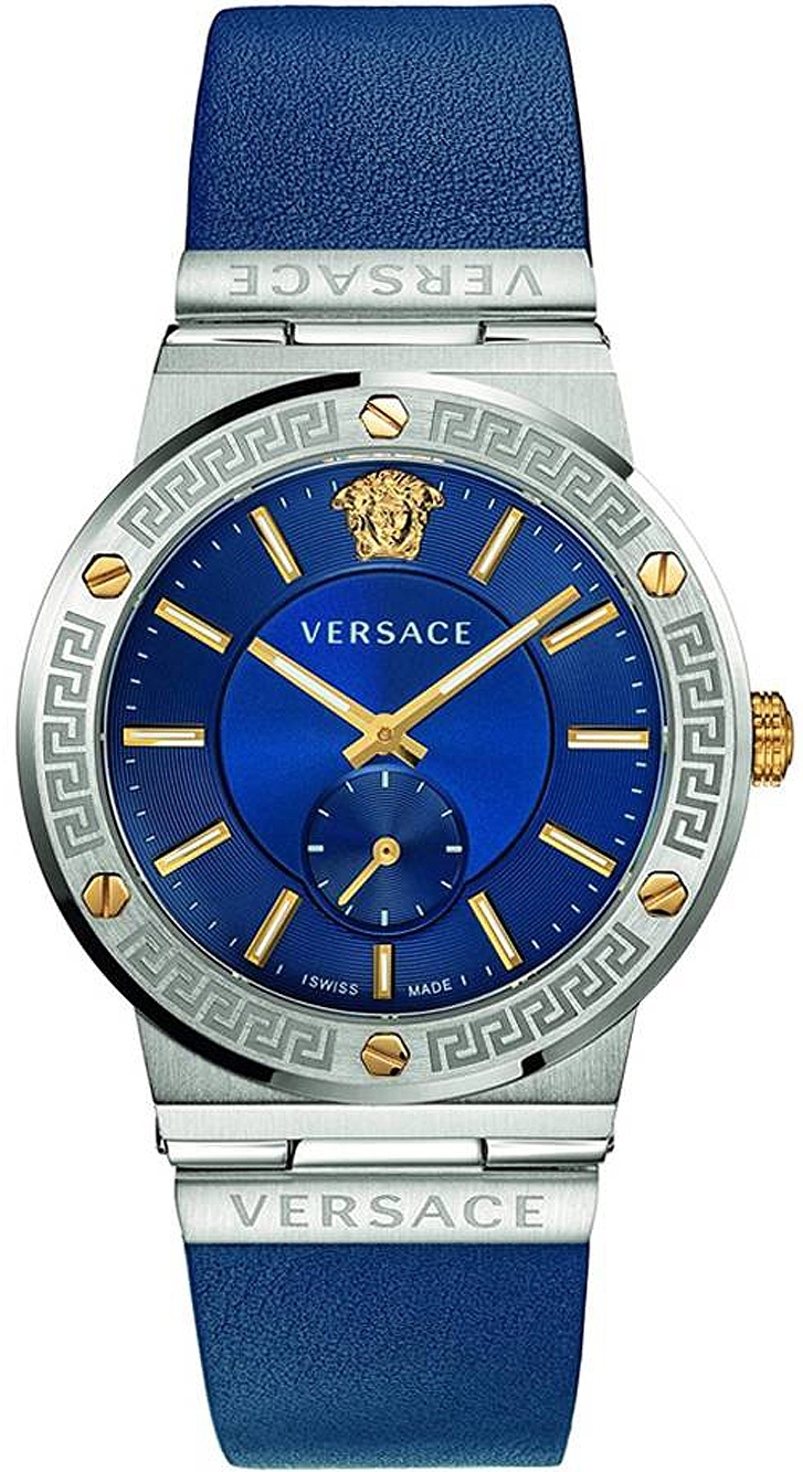 Versace Herrklocka VEVI00120 Greca Blå/Läder Ø41 mm - Versace