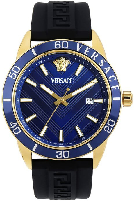 Versace Herrklocka VEYCA0224 Greca Blå/Gummi Ø43 mm - Versace
