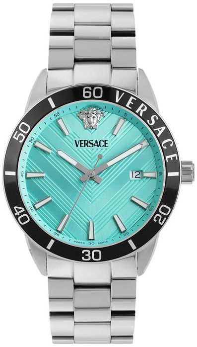 Versace Herrklocka VEYCA0324 Greca Turkos/Stål Ø43 mm - Versace