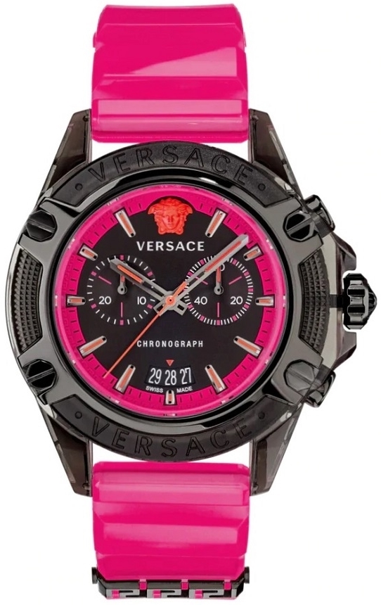 Versace Damklocka VEZ700221 Svart/Plast Ø44 mm - Versace