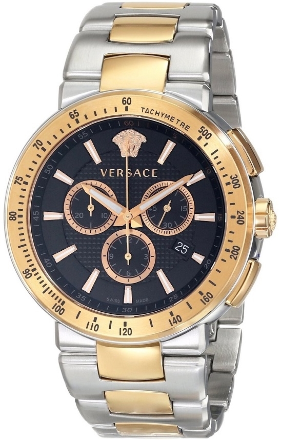 Versace Herrklocka VFG100014 Mystique Chrono Svart/Stål Ø45 mm - Versace