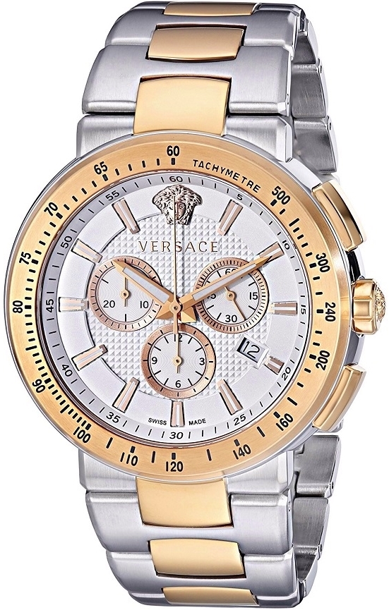 Versace Herrklocka VFG130015 Mystique Chrono Vit/Stål Ø45 mm - Versace
