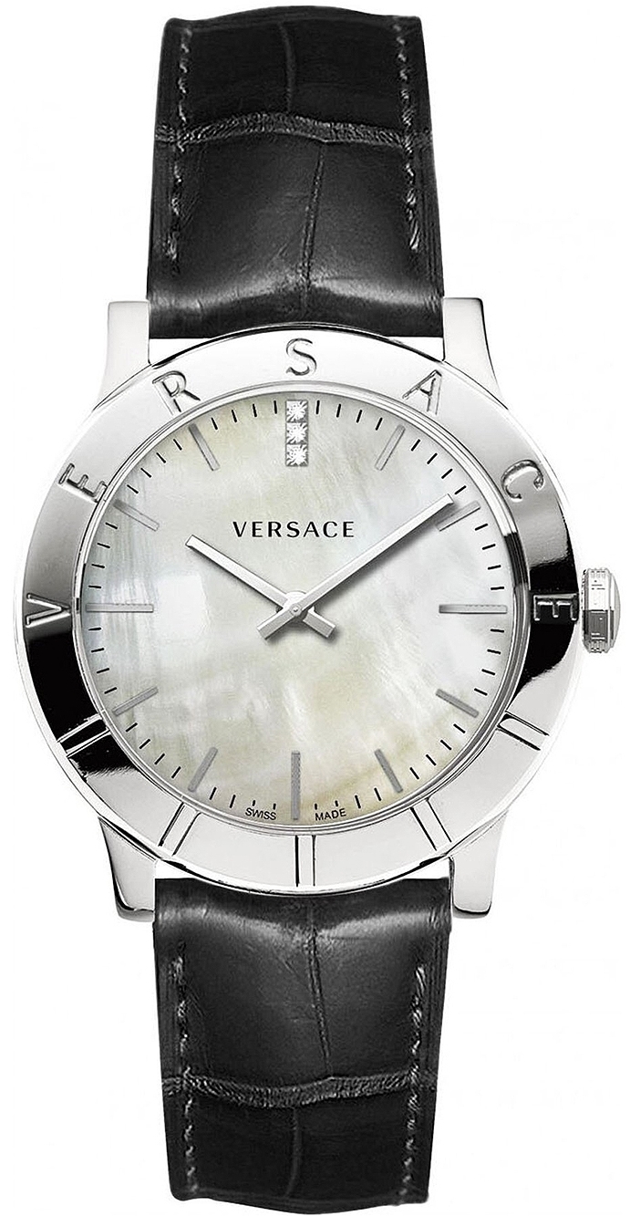 Versace Damklocka VQA050017 Acorn Vit/Läder Ø33 mm - Versace