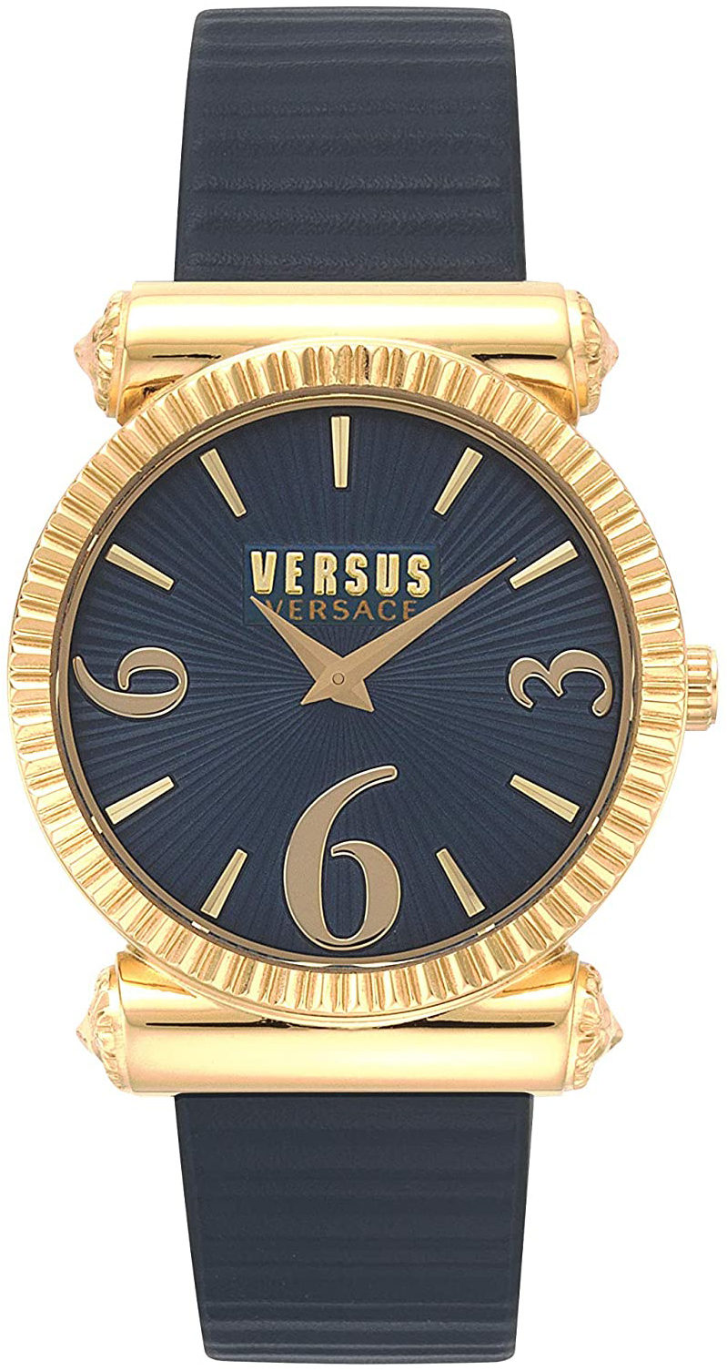 Versus by Versace Damklocka VSP1V0419 Bl&aring;/L&auml;der &Oslash;38 mm