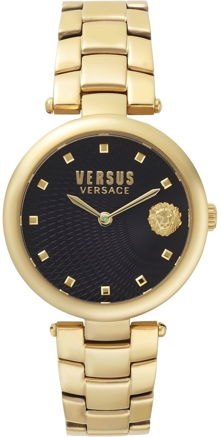 Versus by Versace Damklocka VSP870718 Buffle Bay Svart/Gulguldtonat