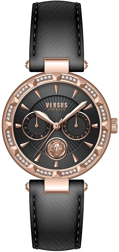 Versus by Versace Damklocka VSPOS3621 Sertie N Crystal Svart/Läder - Versus by Versace