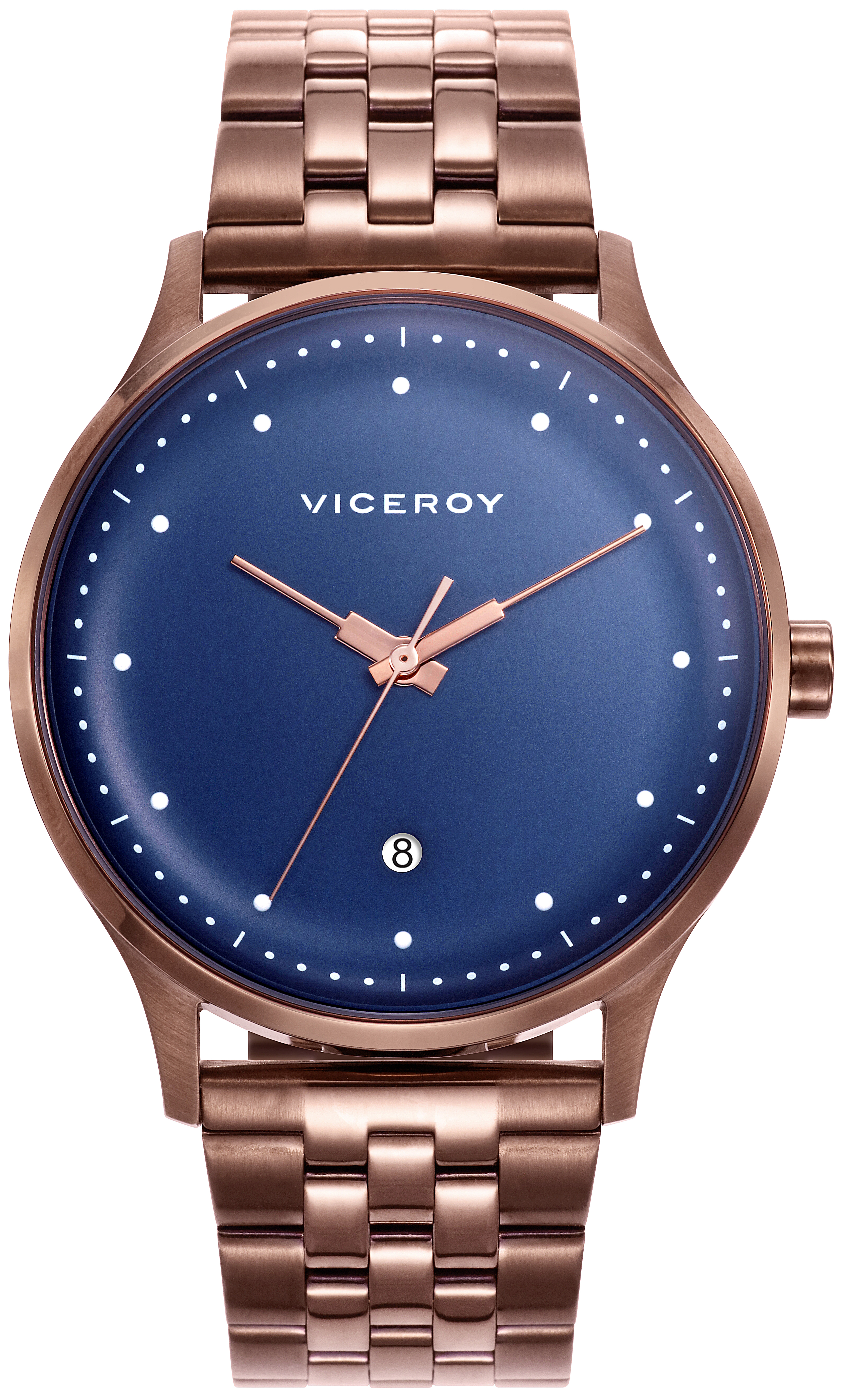 Viceroy Herrklocka 46787-36 Classic Blå/Roséguldstonat stål Ø43 mm - Viceroy