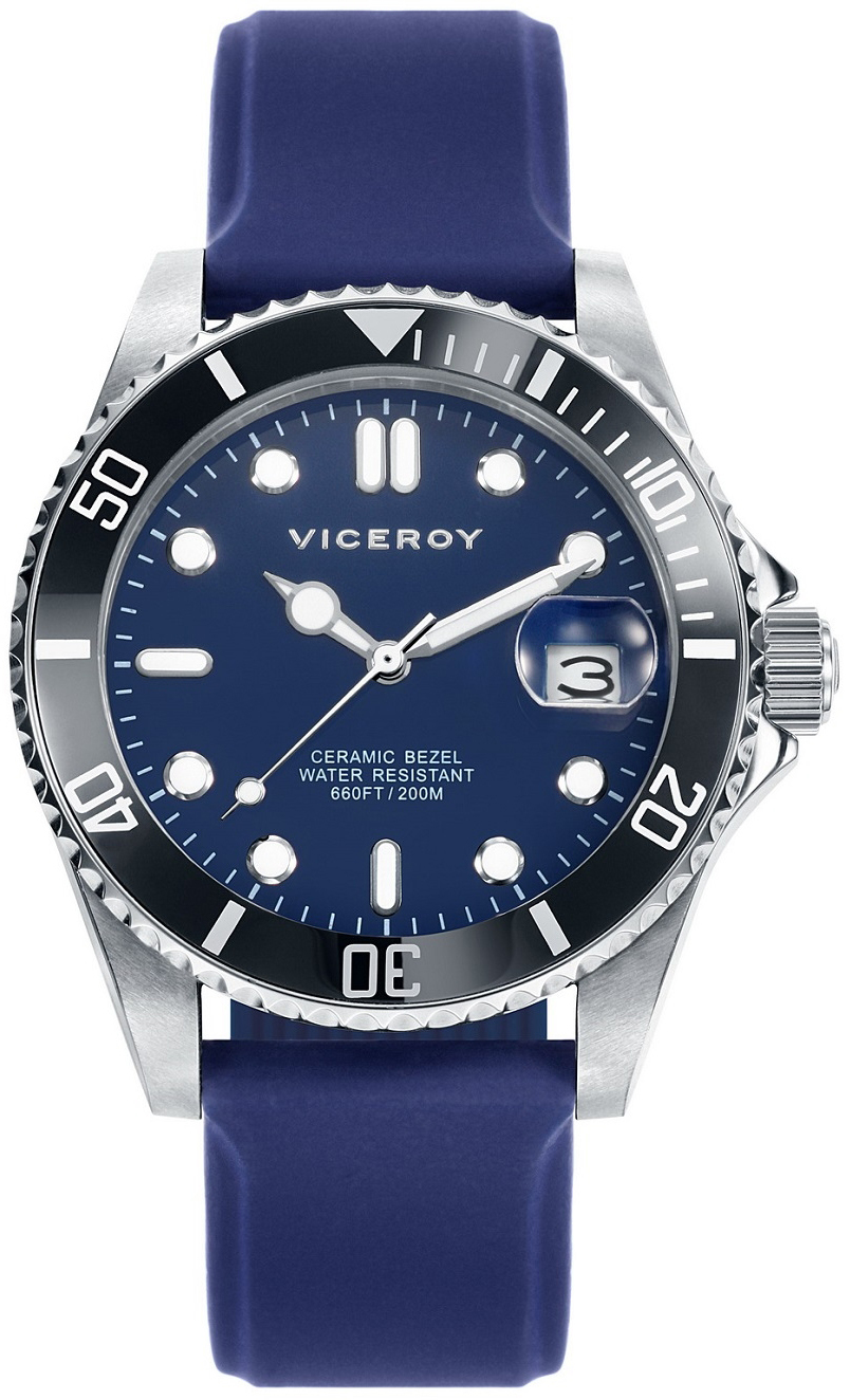 Viceroy Herrklocka 471031-39 Classic Blå/Gummi Ø40 mm - Viceroy