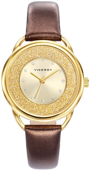 Viceroy Damklocka 471074-20 Classic Guldtonad/Läder Ø32 mm - Viceroy