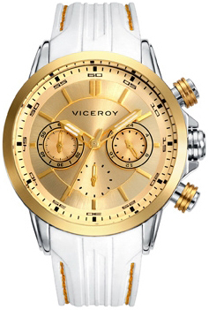 Viceroy Herrklocka 47824-27 Classic Guldtonad/Gummi Ø41 mm - Viceroy