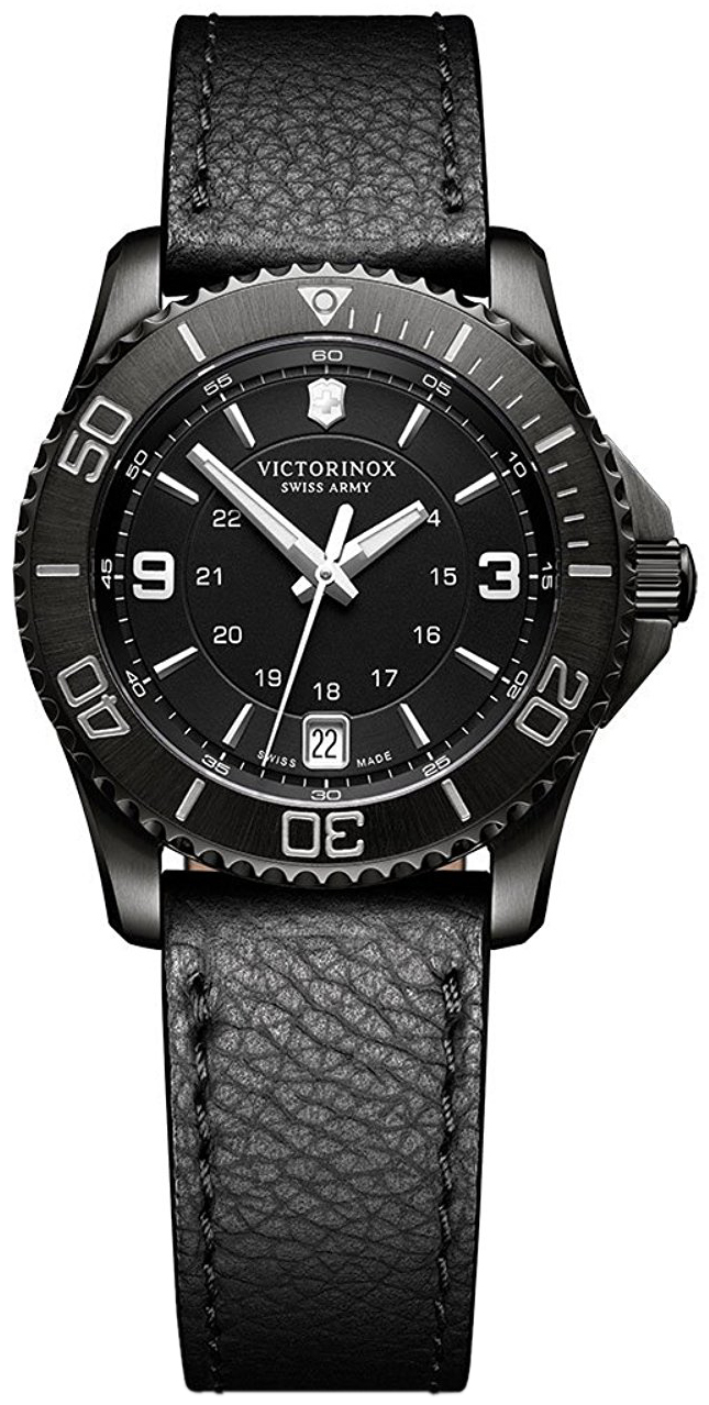 Victorinox Damklocka 241788 Maverick Svart/L&auml;der &Oslash;34 mm
