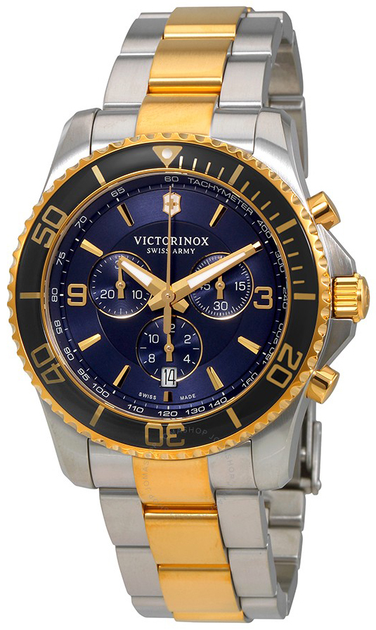 Victorinox Herrklocka 241791 Maverick Blå/Gulguldtonat stål Ø43 mm - Victorinox