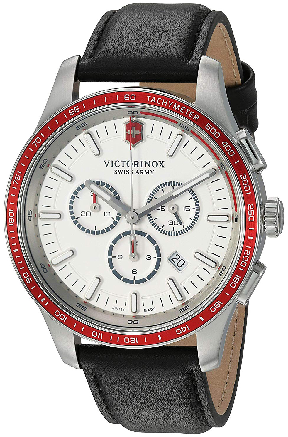 Victorinox Herrklocka 241819 Alliance Silverf&auml;rgad/L&auml;der &Oslash;44 mm