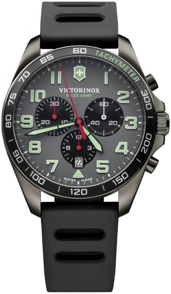 Victorinox Herrklocka 241891 Fieldforce Grå/Gummi Ø42 mm - Victorinox