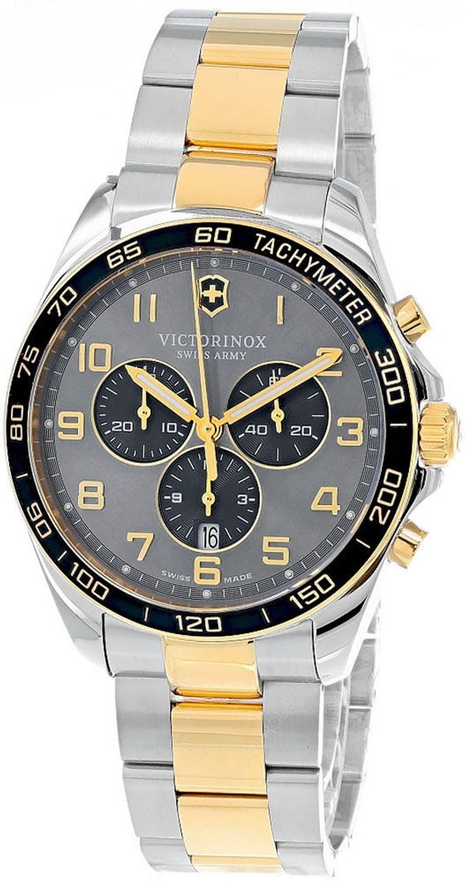 Victorinox Herrklocka 241902 Grå/Gulguldtonat stål Ø42 mm - Victorinox