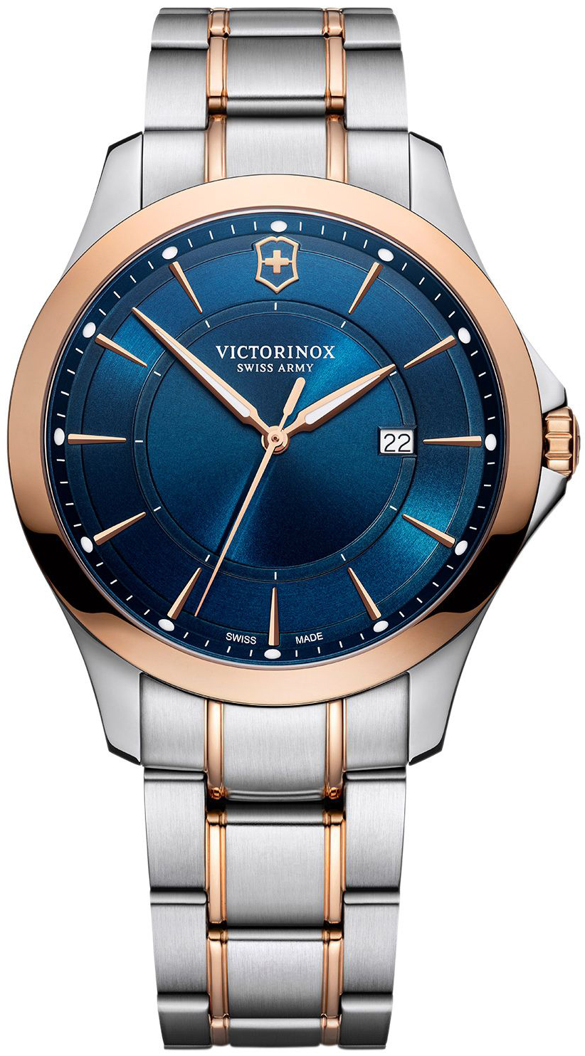 Victorinox Herrklocka 241911 Alliance Blå/Roséguldstonat stål Ø40 - Victorinox