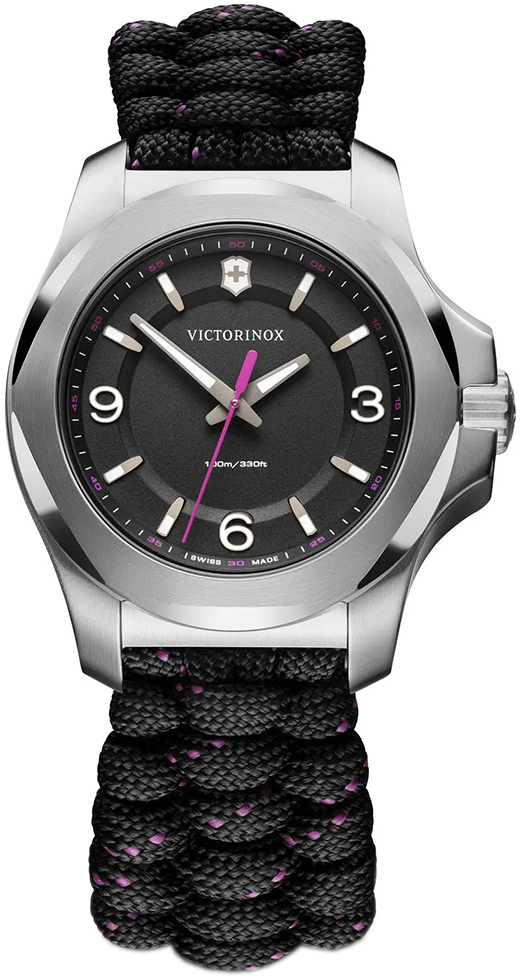Victorinox Damklocka 241918 I.N.O.X Svart/Textil Ø37 mm - Victorinox