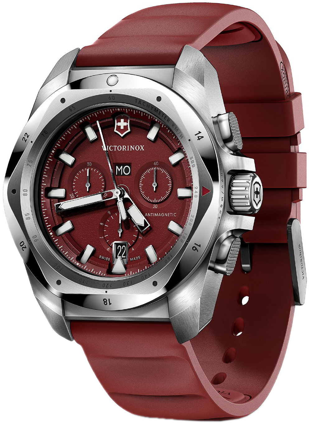 Victorinox Herrklocka 241986 I.N.O.X. Röd/Gummi Ø43 mm - Victorinox