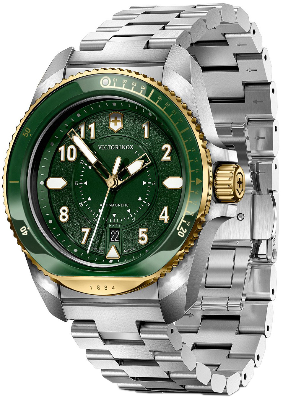 Victorinox Herrklocka 242012 Journey 1884 Grön/Stål Ø43 mm - Victorinox