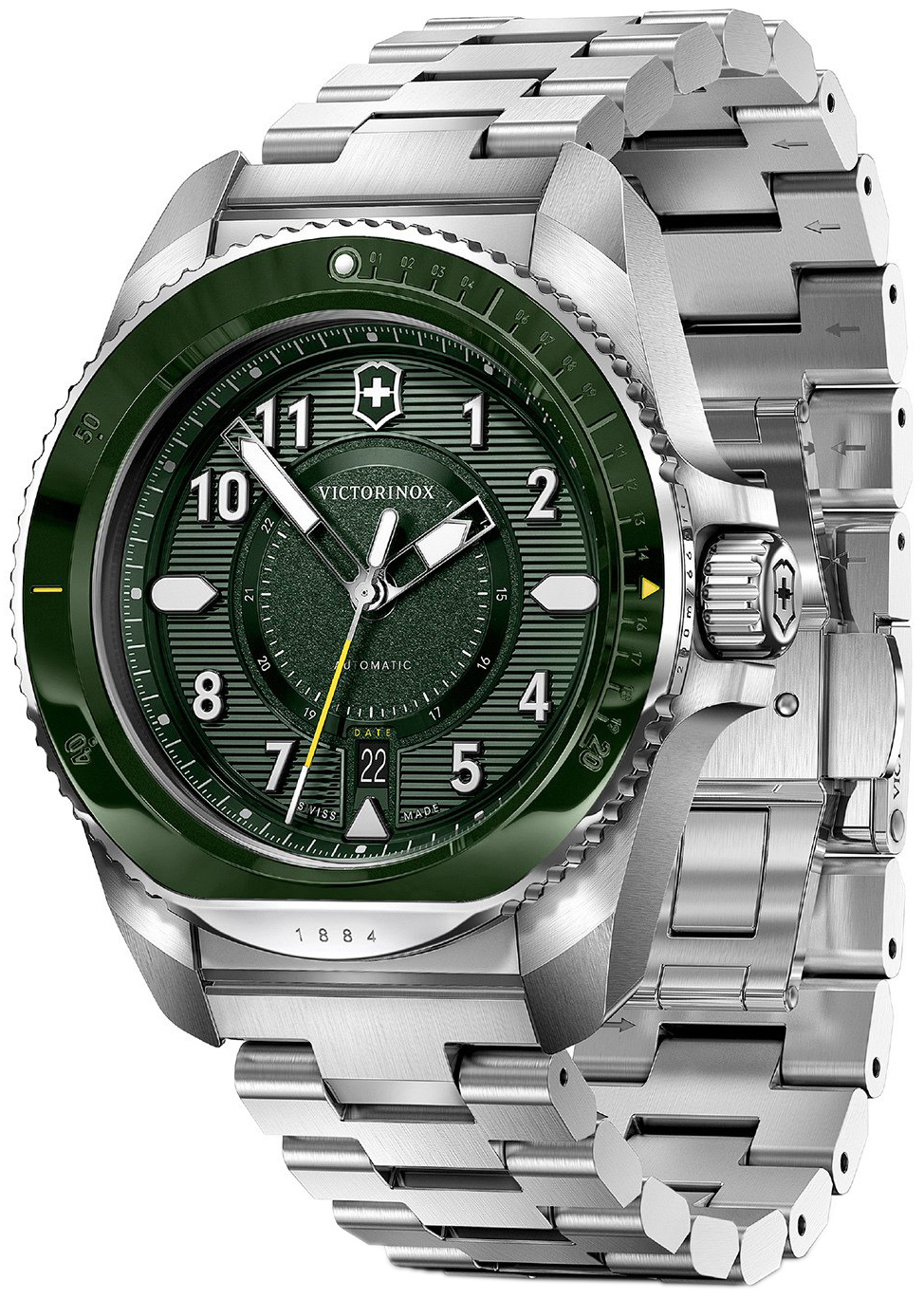 Victorinox Herrklocka 242015 Journey 1884 Grön/Stål Ø44 mm - Victorinox