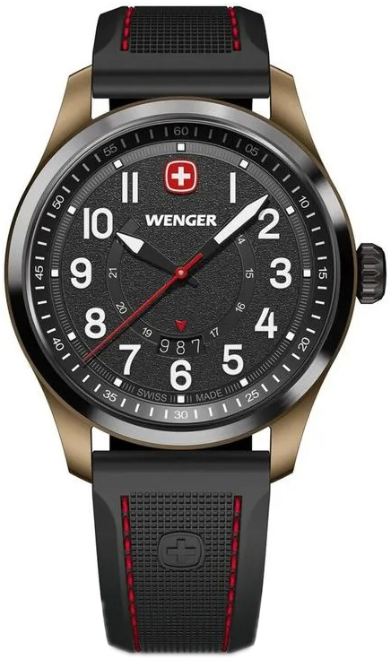 Wenger Herrklocka 01.0541.124 Terragraph Svart/Gummi Ø43 mm - Wenger