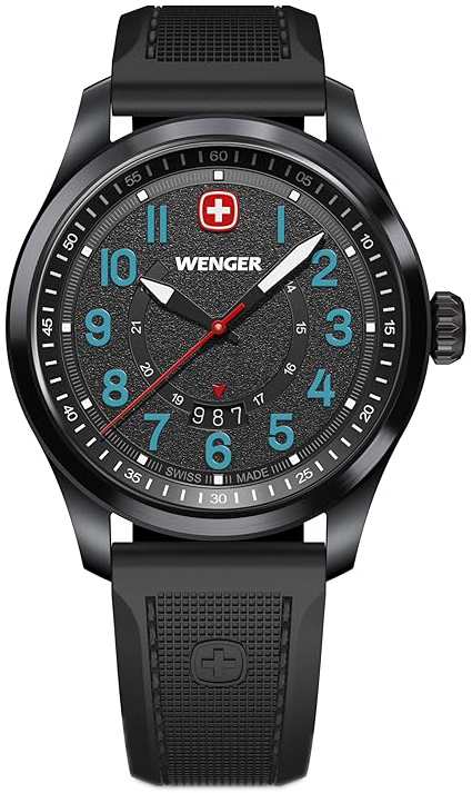 Wenger Herrklocka 01.0541.127 Terragraph Svart/Gummi Ø43 mm - Wenger