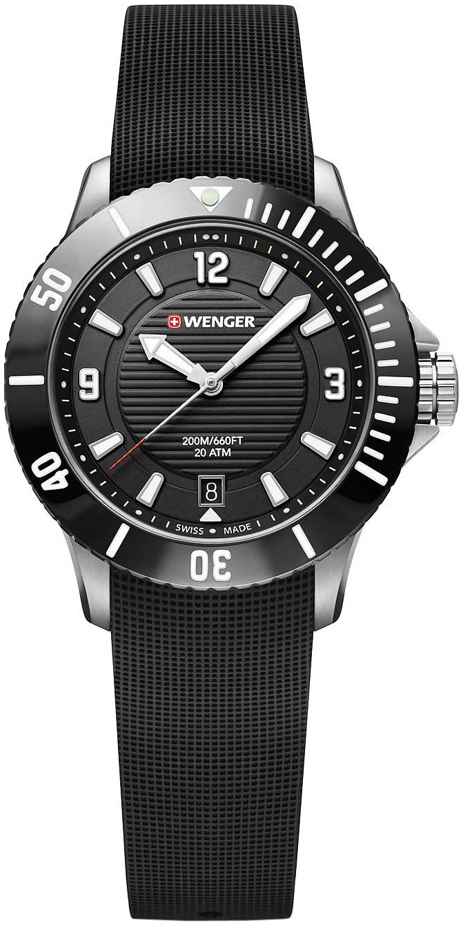 Wenger Damklocka 01.0621.110 Svart/Gummi Ø36 mm - Wenger