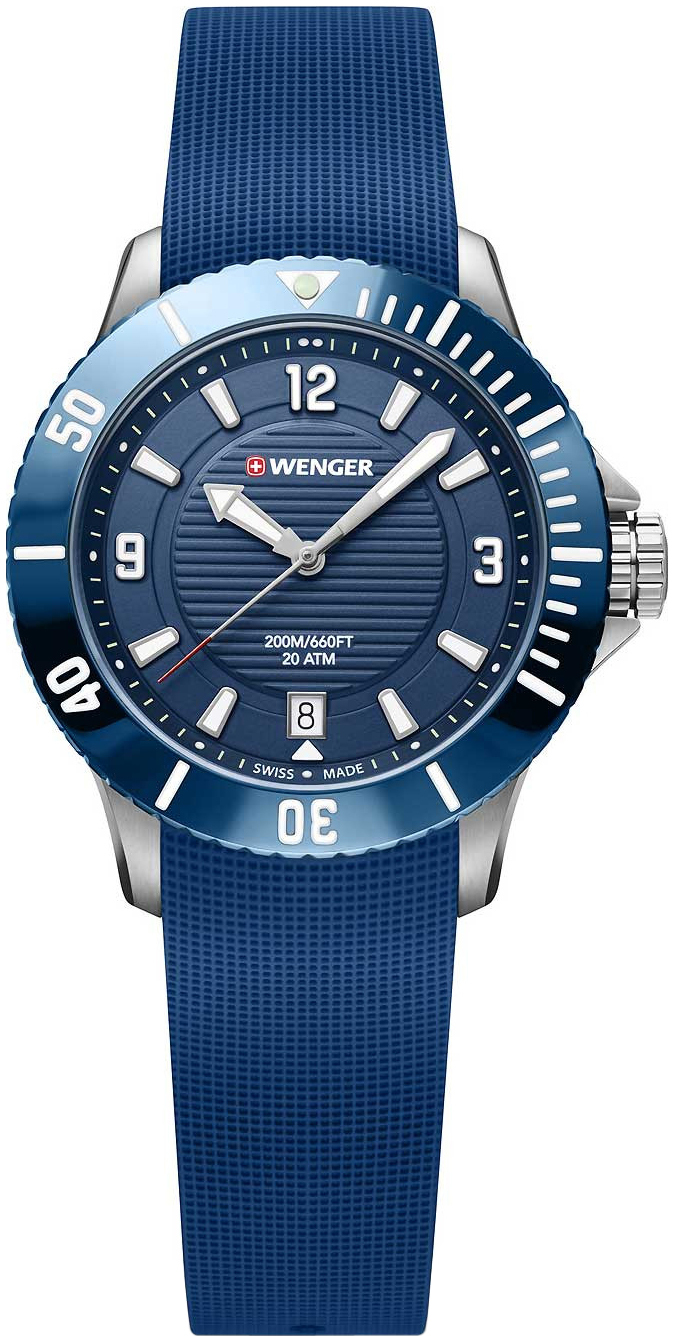 Wenger Damklocka 01.0621.112 Blå/Gummi Ø36 mm - Wenger