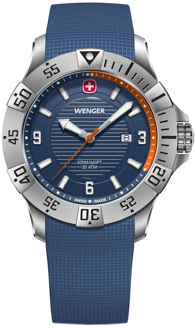 Wenger Herrklocka 01.0641.140 Seaforce Blå/Gummi Ø43 mm